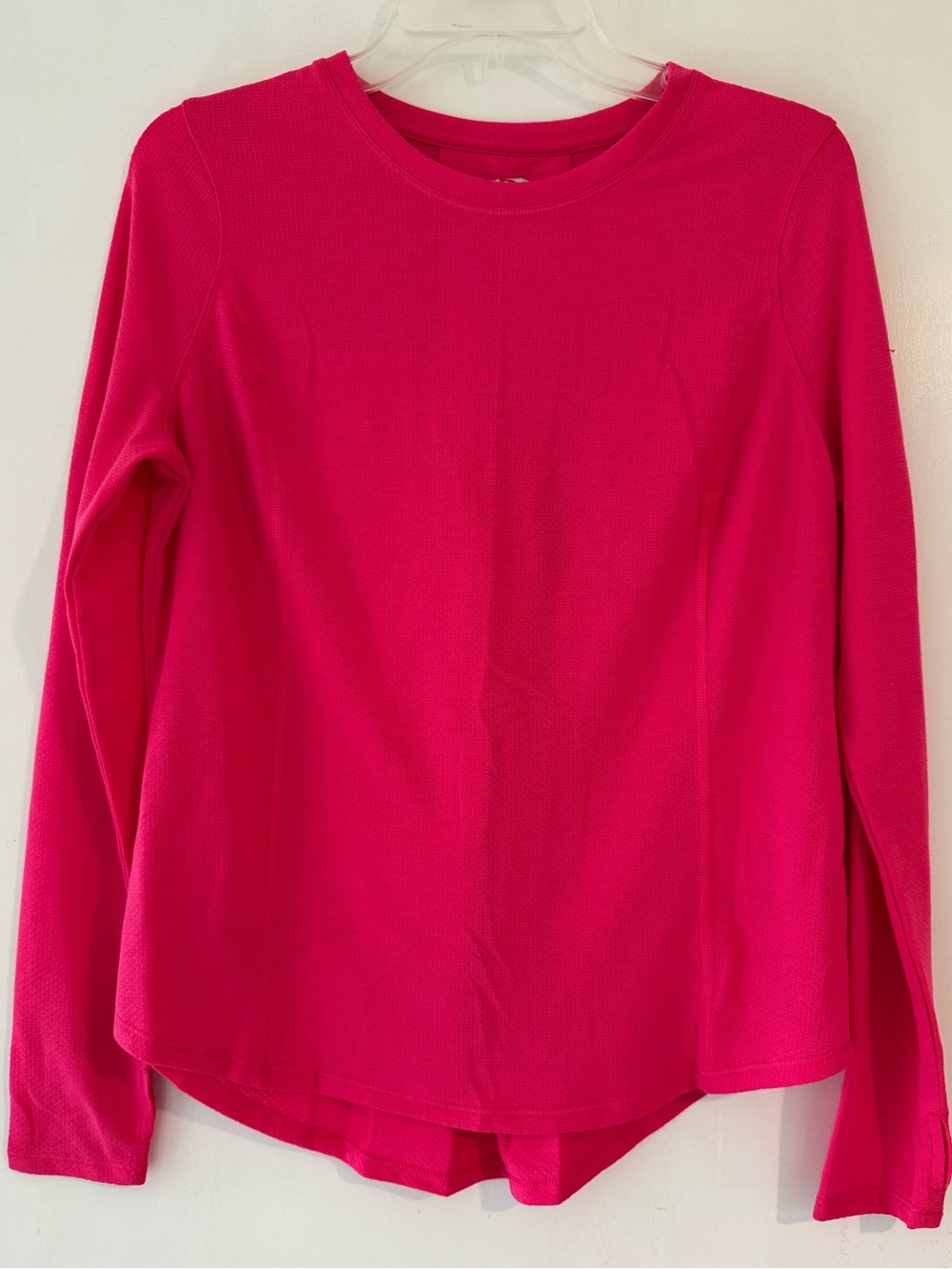 Women's Long-Sleeve Athletic Top in Bright Pink